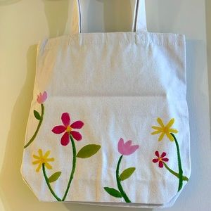 Custom hand painted cloth bag by a young artist, unique work, new